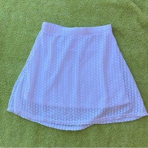 No Boundaries White Eyelet Skater Skirt
